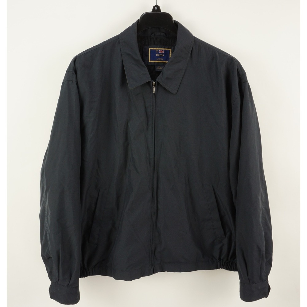 T. Harris London Lightweight Softshell Full Zip Collared Jacket Men's 2XL Blue